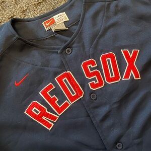 Nike Red Sox Navy Blue baseball Jersey
